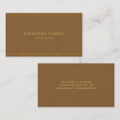 Moderne elegante gouden tekst Premium Pearl Finish Visitekaartje (Voorkant / Achterkant)