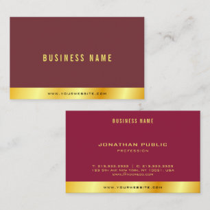 Moderne Elegante Gouden Tekst Professionele Luxe Visitekaartje