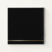 Moderne elegante gouden trompet muzikant leraar notitieboek (Achterkant)