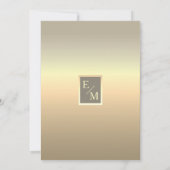 Moderne Elegante Gouden Trouw Uitnodiging (Achterkant)