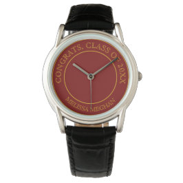Moderne Elegante Gouden Typografie Afstuderen Foto Horloge