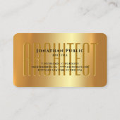 Moderne Elegante Gouden Typografie Script Architec Visitekaartje (Achterkant)