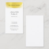 Moderne, elegante gouden vormgeving met profession visitekaartje (Voorkant / Achterkant)