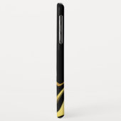 Moderne elegante gouden wervelingen op zwart Case-Mate iPhone case (Achterkant/links)