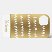 Moderne Elegante Gouden Zwaluwwalgen op Draden Naa Case-Mate iPhone Case (Achterkant (horizontaal))
