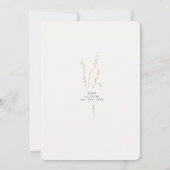 Moderne Elegante Gouden & Zwarte Calligrafie Doop Kaart (Achterkant)