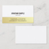 Moderne, elegante goudzoeker, eenvoudig papier visitekaartje (Voorkant / Achterkant)