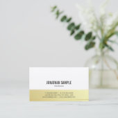 Moderne, elegante goudzoeker, eenvoudig papier visitekaartje (Staand voorkant)