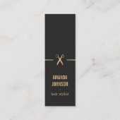 Moderne, elegante grafische vormgeving Gold Black  Mini Visitekaartje (Voorkant)