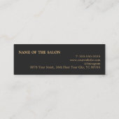 Moderne, elegante grafische vormgeving Gold Black  Mini Visitekaartje (Achterkant)