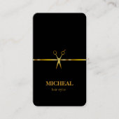 Moderne, elegante grafische vormgeving Gold Black  Visitekaartje (Voorkant)