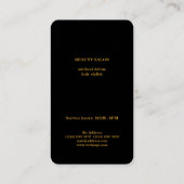 Moderne, elegante grafische vormgeving Gold Black  Visitekaartje (Achterkant)