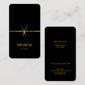 Moderne, elegante grafische vormgeving Gold Black  Visitekaartje (Voorkant / Achterkant)