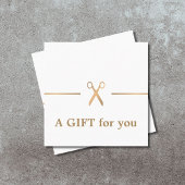 Moderne, elegante grafische vormgeving Gold White Vierkante Visitekaartje