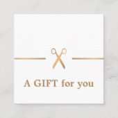 Moderne, elegante grafische vormgeving Gold White Vierkante Visitekaartje (Voorkant)