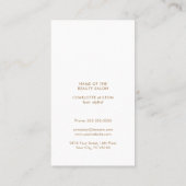 Moderne, elegante grafische vormgeving Gold White  Visitekaartje (Achterkant)