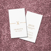 Moderne, elegante grafische vormgeving Gold White Visitekaartje