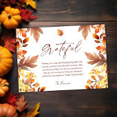 Moderne Elegante Grateful Herfst Thanksgiving Feestdagenkaart