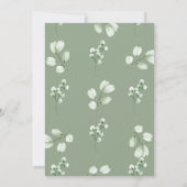 Moderne Elegante Greenery Wedding Uitnodigingen (Achterkant)