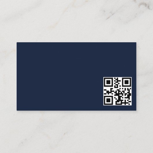 Moderne Elegante Grijze Blauwe Kringscomputer QR c Visitekaartje (Achterkant)