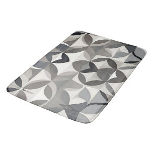 Moderne Elegante Grijze Bloemen Badmat