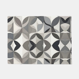 Moderne Elegante Grijze Bloemen Deurmat