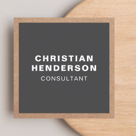 Moderne Elegante Grijze Kraftpapier-Document Consu Vierkante Visitekaartje