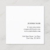 Moderne Elegante Grijze Kraftpapier-Document Consu Vierkante Visitekaartje (Achterkant)