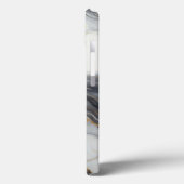 Moderne Elegante grijze marmeren kunst faux goud o Case-Mate iPhone Case (Achterkant / Links)