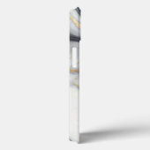 Moderne Elegante grijze marmeren kunst faux goud o Case-Mate iPhone Case (Achterkant / Rechts)