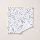 Moderne elegante grijze schets 2 bad handdoek (Wasdoekje)