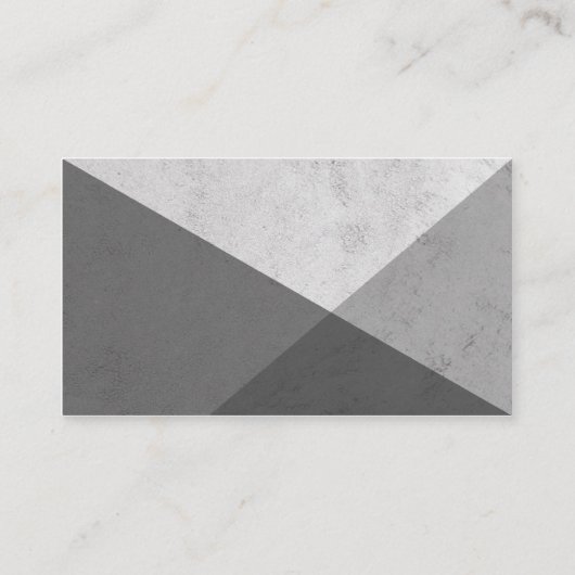 Moderne Elegante Grijze Steen Geometrische Consult Visitekaartje (Achterkant)