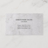 Moderne Elegante Grijze Steen Geometrische Consult Visitekaartje (Voorkant)
