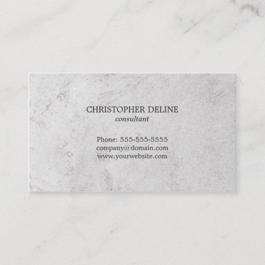 Moderne Elegante Grijze Steen Geometrische Consult Visitekaartje (Voorkant)
