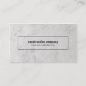 Moderne Elegante Grijze Steenbouw Visitekaartje (Voorkant)