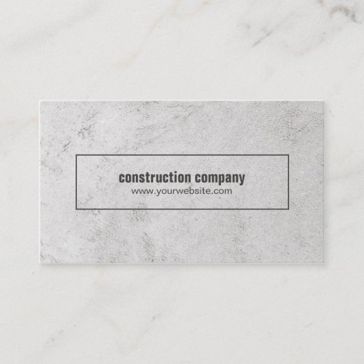 Moderne Elegante Grijze Steenbouw Visitekaartje (Voorkant)
