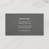 Moderne Elegante Grijze Stenen Monogram Consultant Visitekaartje (Achterkant)