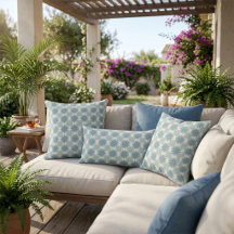 Moderne Elegante Groen Blauw en Grijs Bloempatroon