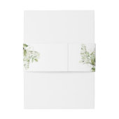 Moderne elegante groen bloemenbruiloft uitnodigingen wikkel (Achterkant Voorbeeld)
