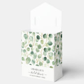 Moderne Elegante Groene Bruidsdouche Bedankdoosjes (Geopend)