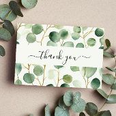 Moderne Elegante Groene Bruidsdouche Bedankkaart