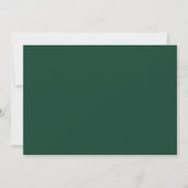 Moderne Elegante Groene Foto Bruiloft Kaart (Achterkant)