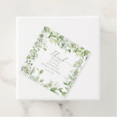 Moderne Elegante Groene Gevouwen Dank Je Bedankjes Labels (In situ)