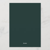 Moderne Elegante Groene Logo Service Menu Prijslij (Achterkant)