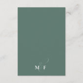 Moderne Elegante Groene Minimalistische QR Code We Informatiekaartje (Achterkant)