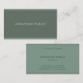 Moderne, elegante, groene ontwerpprofessionele sta visitekaartje (Voorkant / Achterkant)