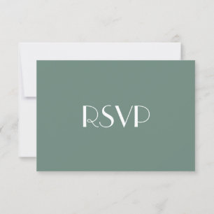 Moderne Elegante Groene Partij RSVP Uitnodiging Ka