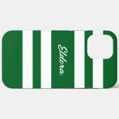 Moderne Elegante Groene Strepen Naam iPhone iPad H Case-Mate iPhone Case (Achterkant (horizontaal))