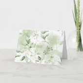 Moderne Elegante Groene Vouw Dankkaart Bedankkaart (Achterkant)