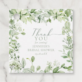 Moderne Elegante Groene Vouwkaart Bedankt Bedankjes Labels